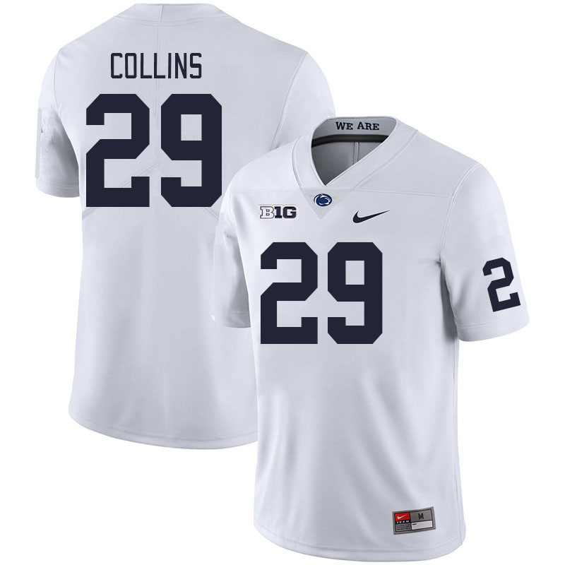Men #29 Audavion Collins Penn State Nittany Lions College Football Jerseys Stitched Sale-White - Click Image to Close